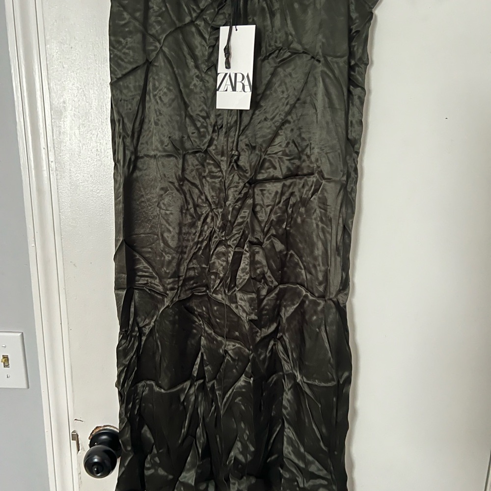 Zara Women's Dark Green Pencil Skirt